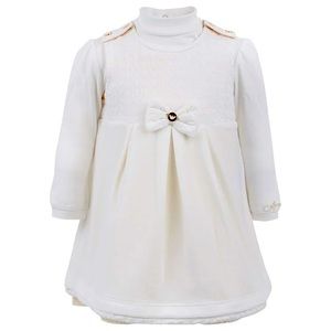 Armani Baby Girls Ivory Dress with Bodysuit Set